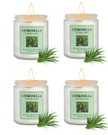 GITRANG 4 Pack Citronella Candles – 30 oz Total, 200+ Hours, Indoor & Outdoor Aromatherapy