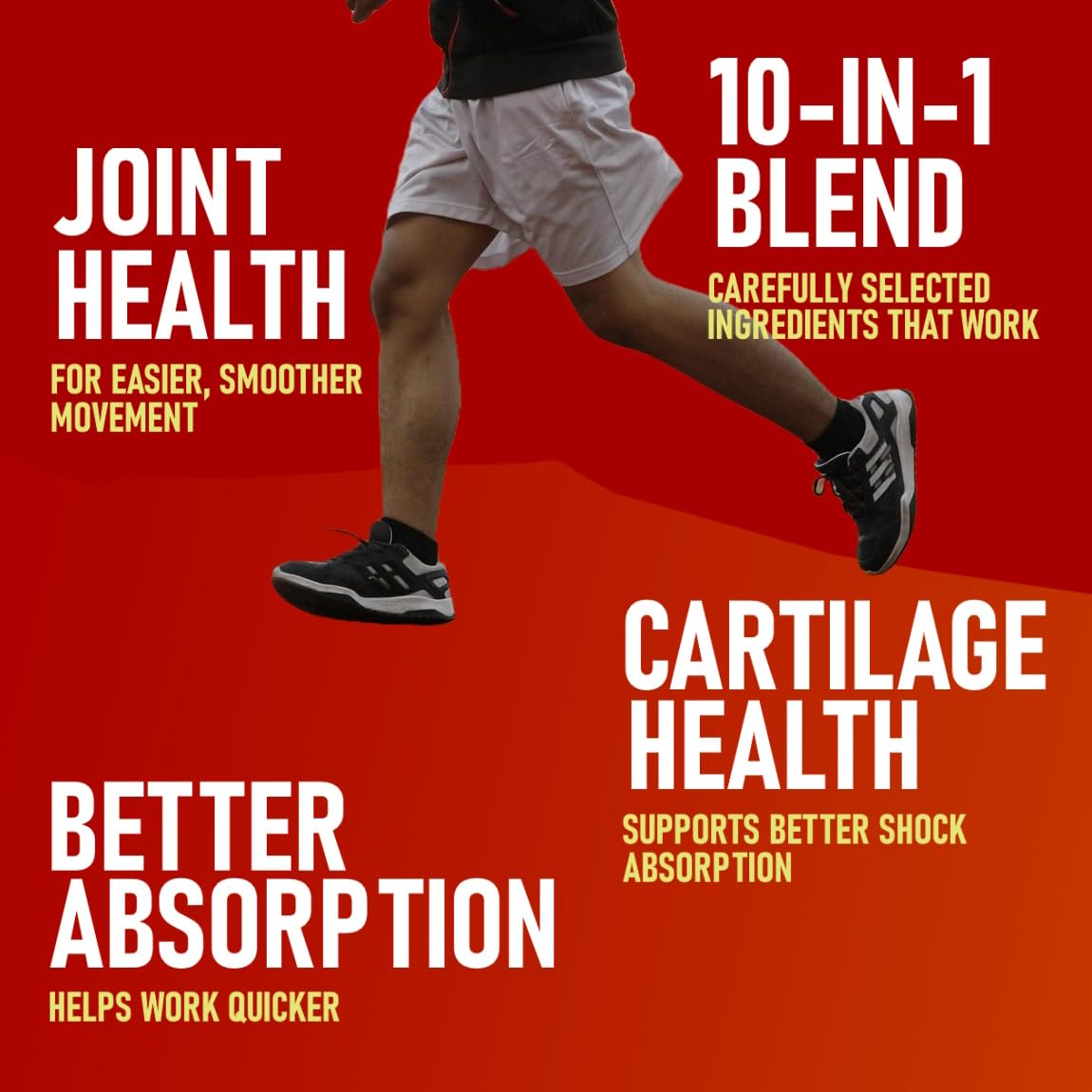 GLADTON Joint Support – Glucosamine, Chondroitin, MSM, Turmeric (90 Capsules)