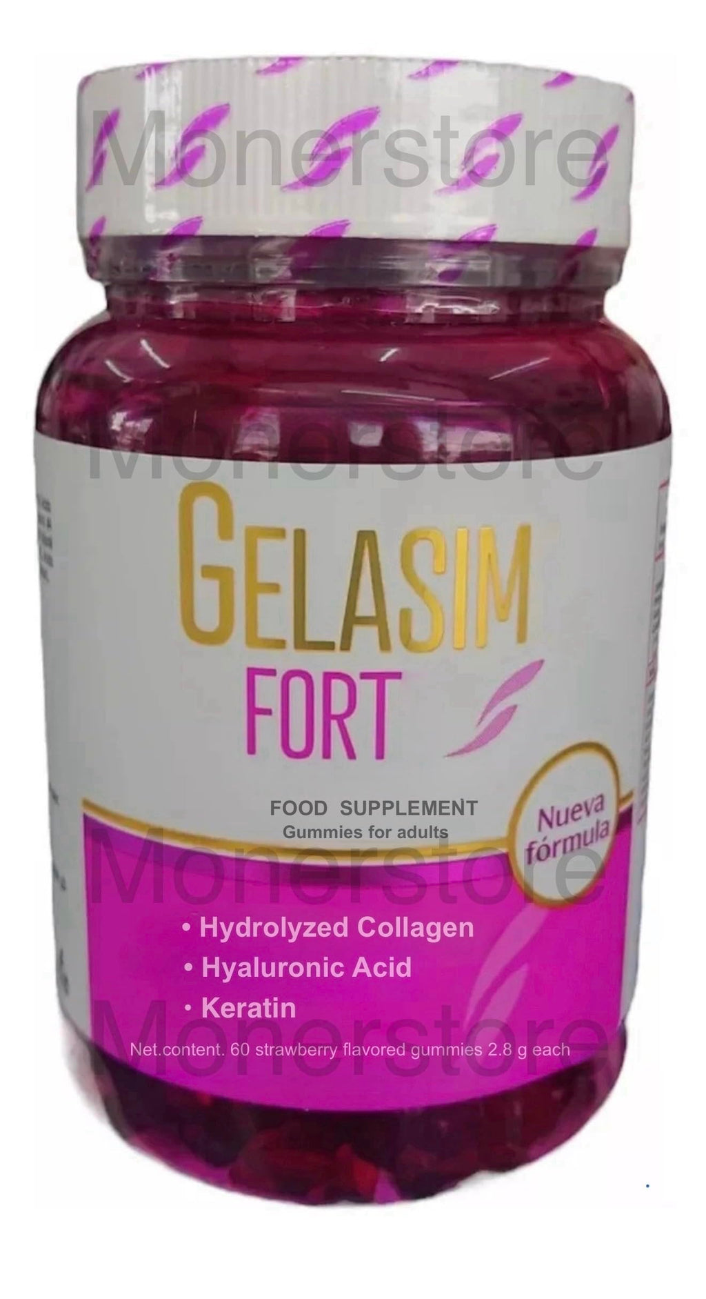 Gummies 60 with Hydrolyzed Collagen, Hyaluronic Acid & Keratin – Compare to Glasimi Forte 60