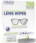 Glasses Cleaner Wipes – 200 Individually Wrapped, Pre-Moistened Lenses Wipes for Eyeglasses, Cameras, Binoculars & Screens