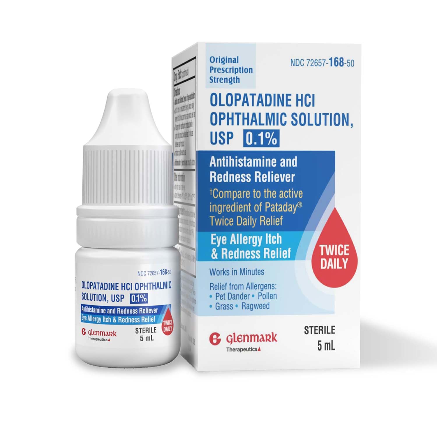 Glenmark Therapeutics Olopatadine Eye Drops – Quick Itch & Redness Relief (0.1%, 5ml)