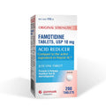 Glenmark Therapeutics Original Strength Famotidine Tablets, 10 mg, Heartburn Relief (200 Count)
