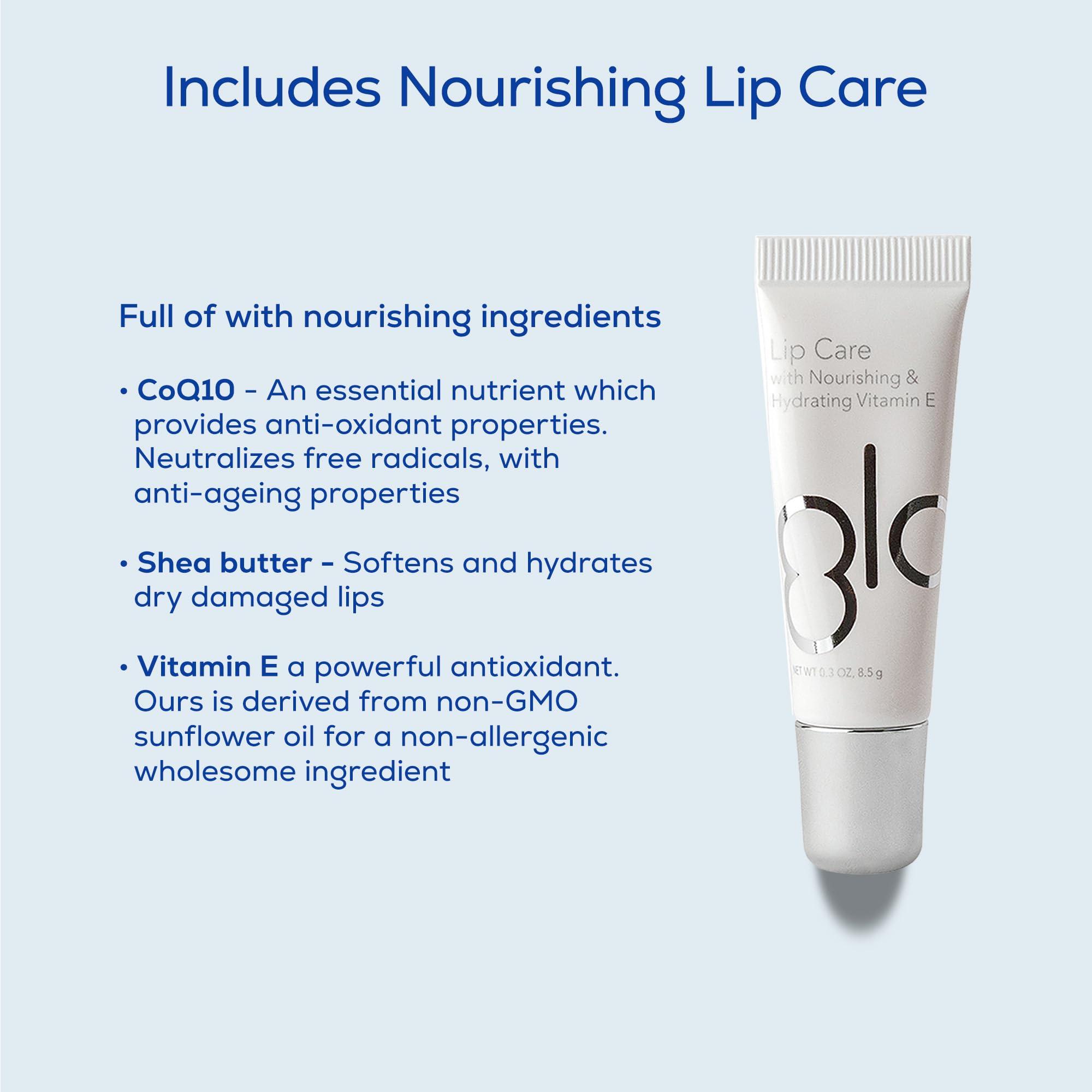 GLO Science Teeth Whitening Gel – 6% Hydrogen Peroxide, 10 Gel Vials + Lip Care