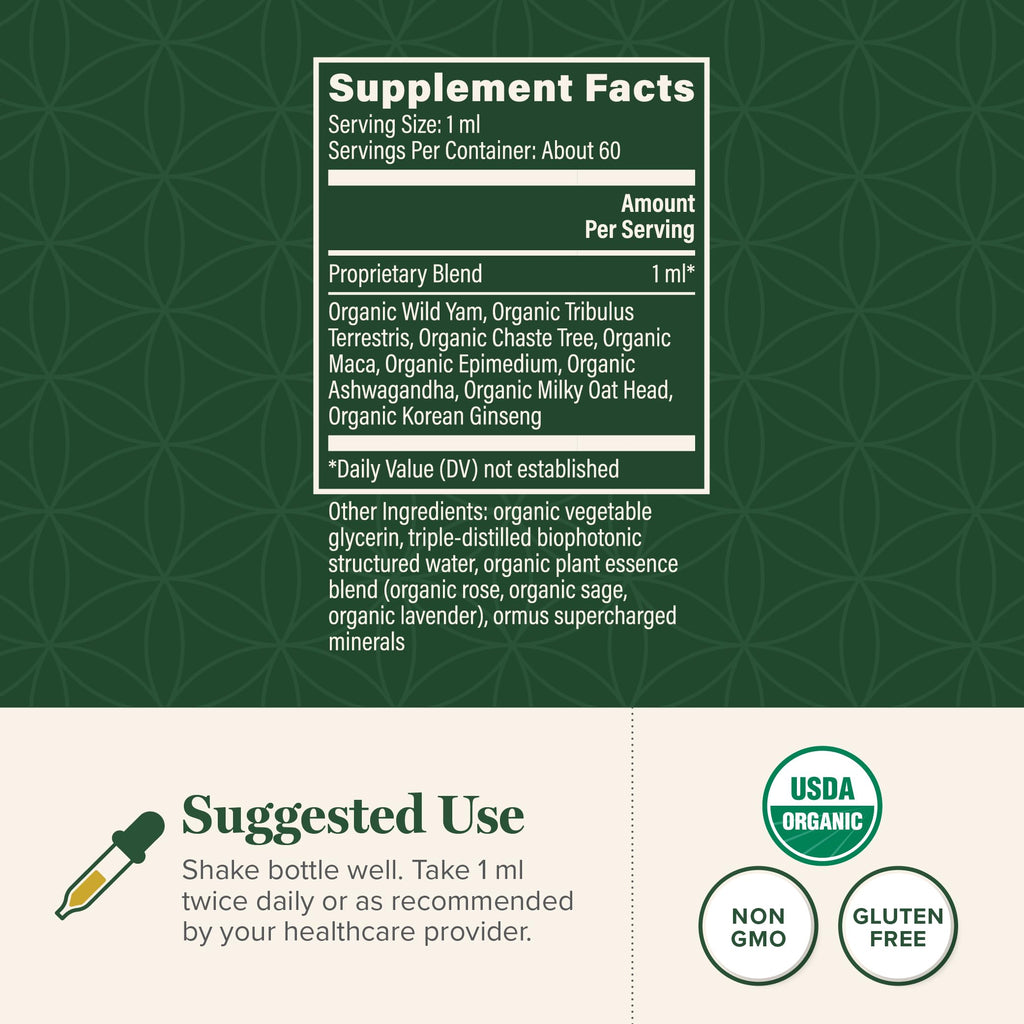 Global Healing Center Women's Hormone Balance Drops – Organic Liquid Supplement for Vitality, Mood & Metabolism