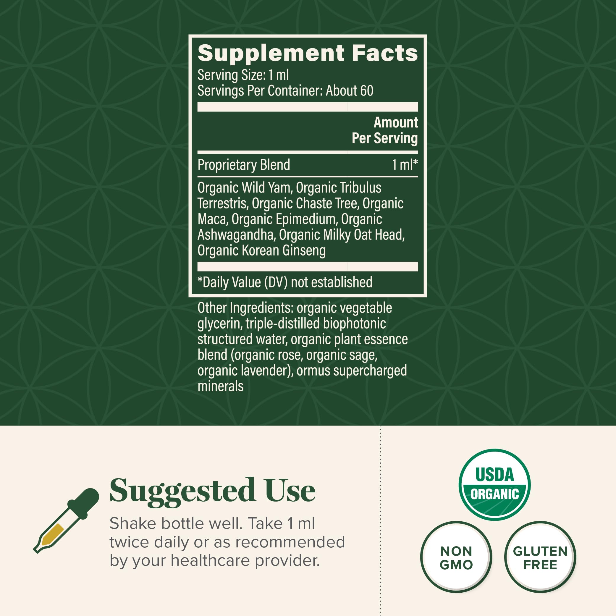 Global Healing Center Women's Hormone Balance Drops – Organic Liquid Supplement for Vitality, Mood & Metabolism