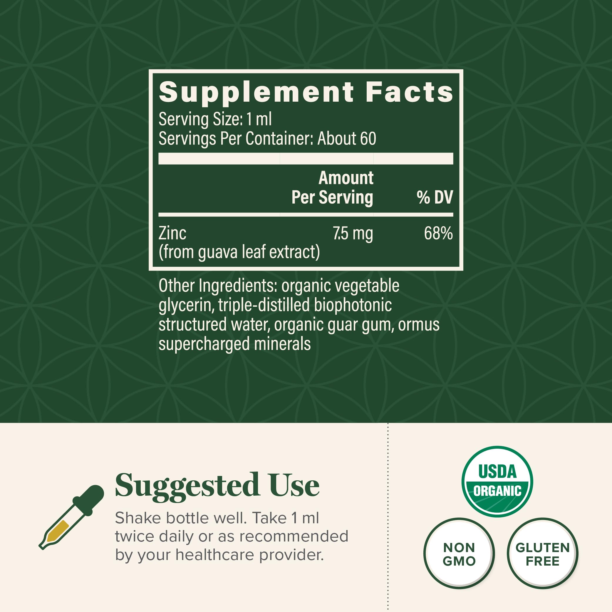 Global Healing Organic Zinc Liquid – Immune Support & Healthy Aging (2 oz)