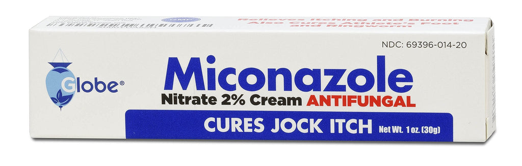 Globe Miconazole 2% Cream (4 Pack) – Antifungal Relief for Athlete's Foot, Jock Itch, Ringworm