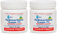 Globe Hydrocortisone 1% Cream with Aloe – 16 oz Jar (Pack of 2) | Maximum-Strength Anti-Itch Relief