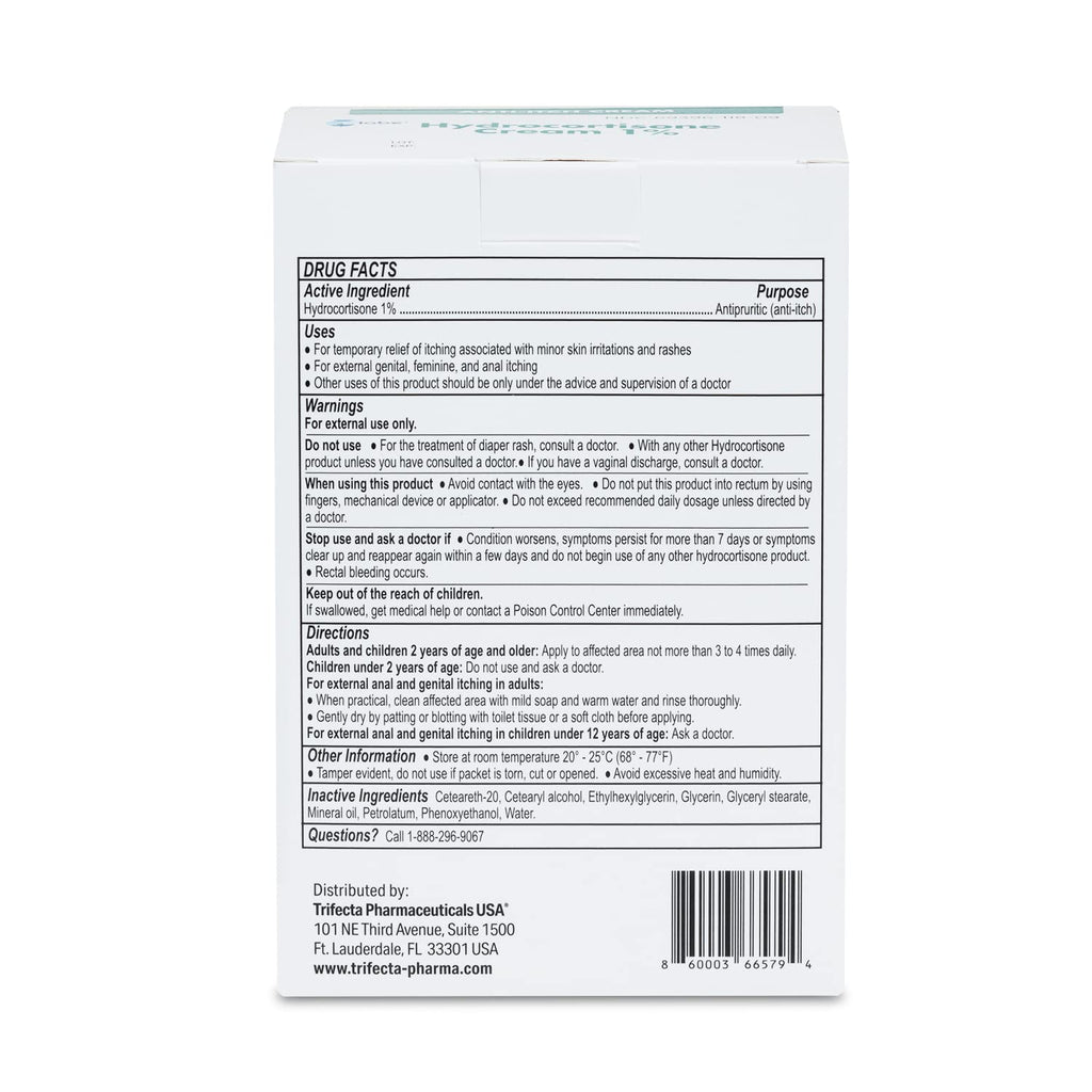 Globe Hydrocortisone 1% Cream — 0.9g Unit Dose Packets (Box 144) Anti-Itch Cream