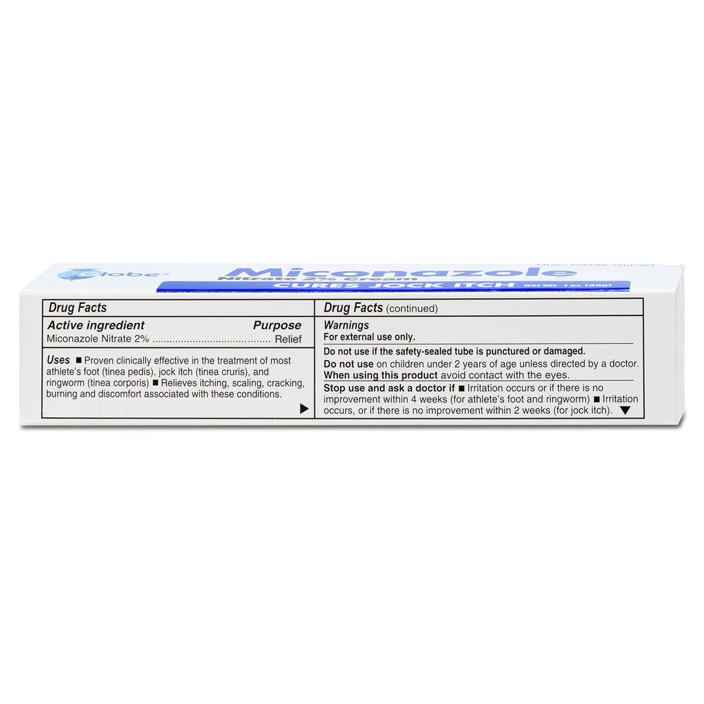 Globe Miconazole 2% Antifungal Cream (6 Pack) – For Athlete’s Foot, Jock Itch & Ringworm