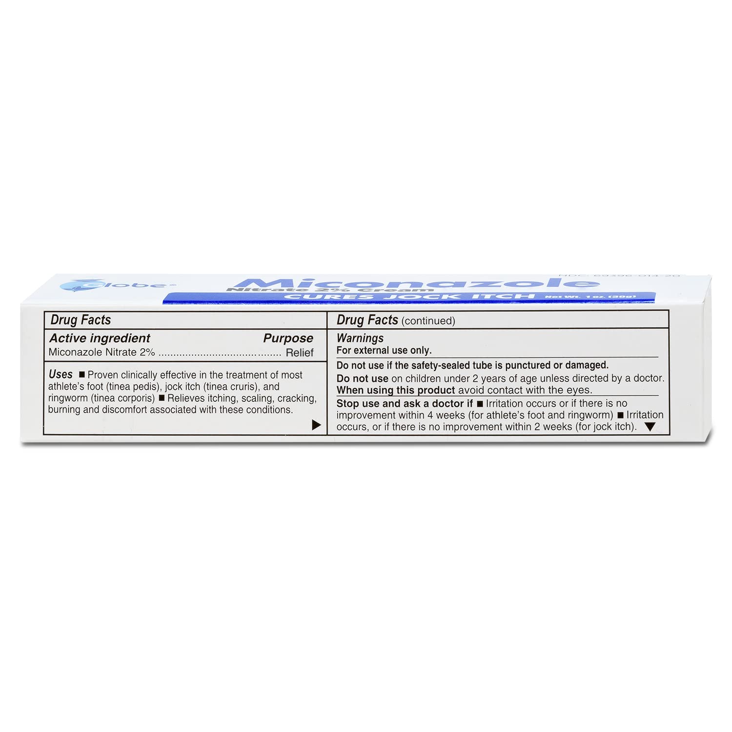 Globe Miconazole 2% Antifungal Cream (6 Pack) – For Athlete’s Foot, Jock Itch & Ringworm