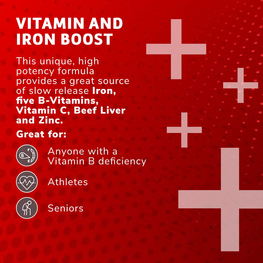 Globulo Rojo Iron Supplement - High Potency Iron & B Vitamins (60 Tablets)