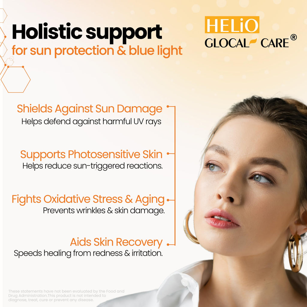 GlocalCare Helio – Antioxidant Sun Defense & Skin Rejuvenation Supplement (30 Capsules)