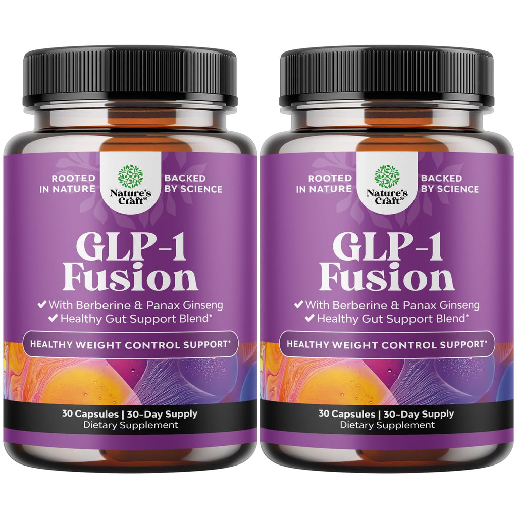 GLP-1 Berberine Supplement - One a Day Healthy Gut Berberine Complex with Panax Ginseng Turmeric Curcumin & Cayenne Pepper for Metabolic Balance - Gluten Free Vegan and Non-GMO (2 Month Supply)