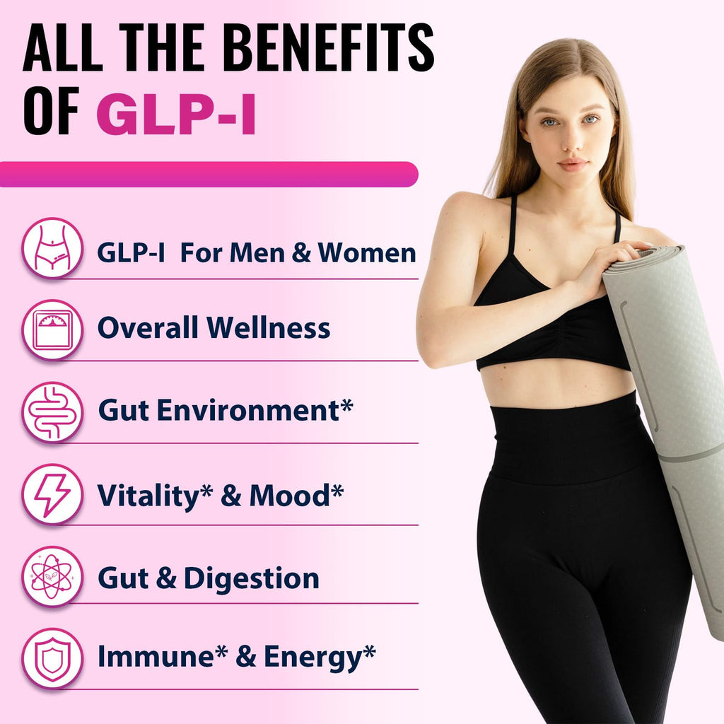 GLP ONE Supplement for Women & Men, GLP ONE Supplements Women, Probiotics with Akkermansia Probiotic, Natural GLP ONE for Immune, Digestion, Gut, GLP ONE Levels and Overall Health, Vegan - 60 Capsules