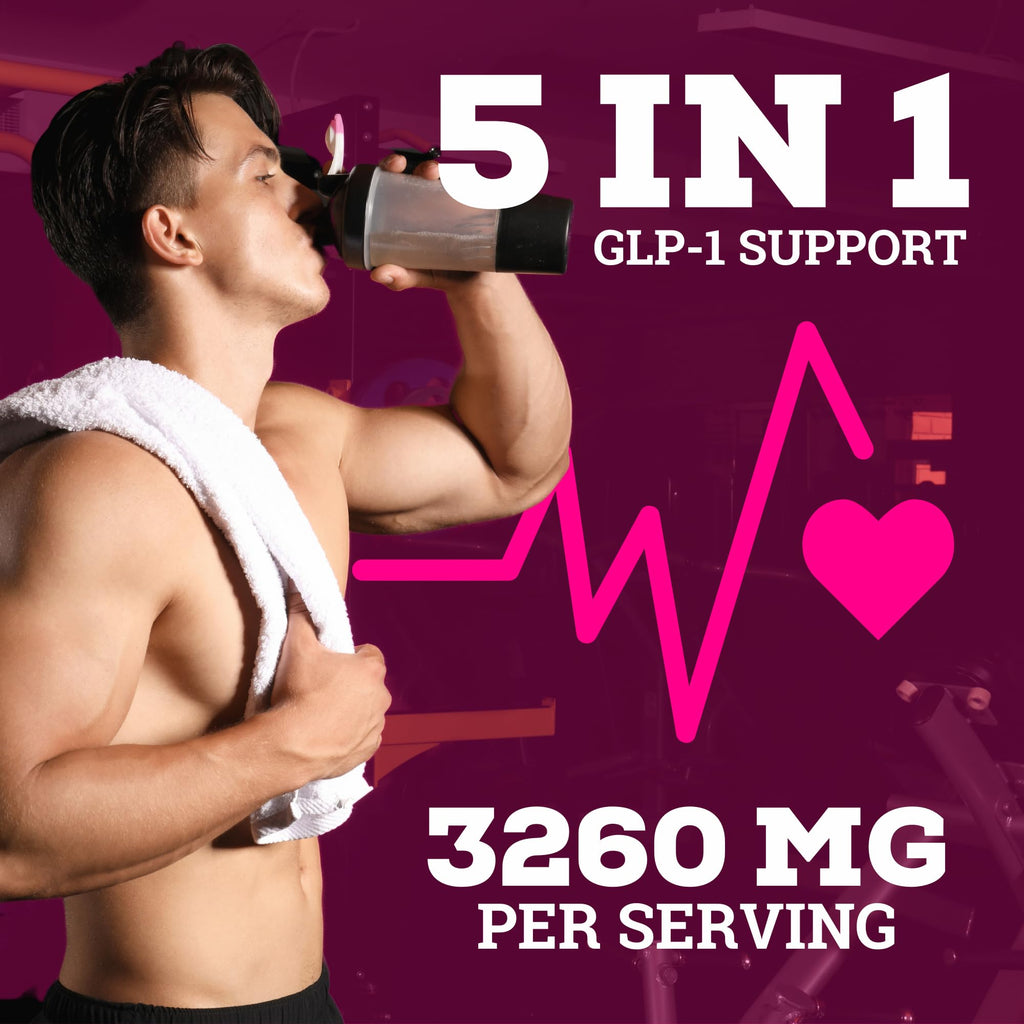 GLP-1 Supplement for Women - 5-in-1 GLP-1 Booster (3260mg per Serving) Metabolism Support