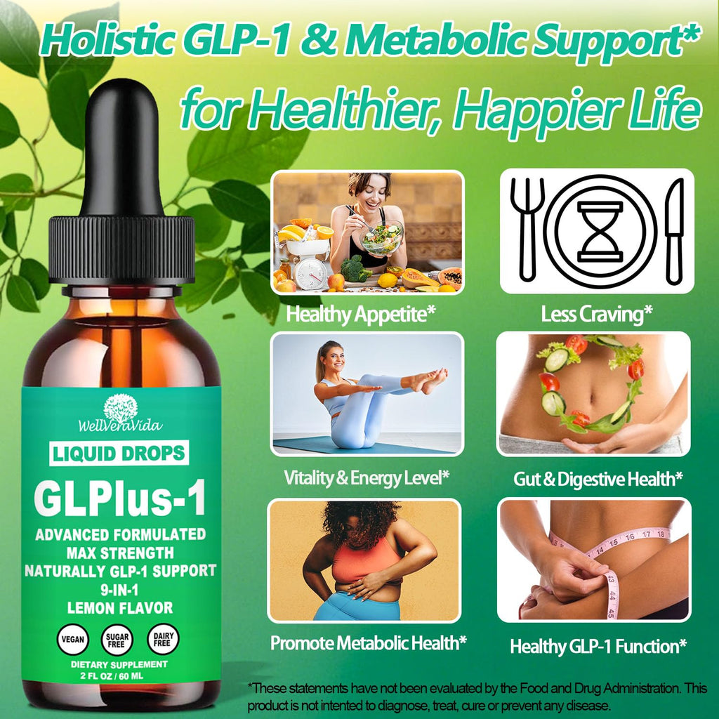 GLP-1 Liquid Drops — 6x Stronger Than Capsules | 9-in-1 GLP-1 Support
