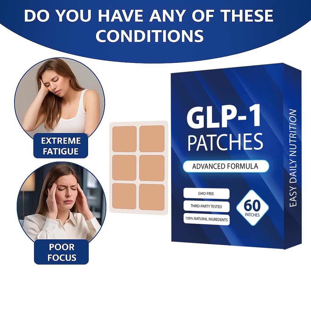60 Count GLP-1 Patches for Women & Men | Natural Ingredients for Adults