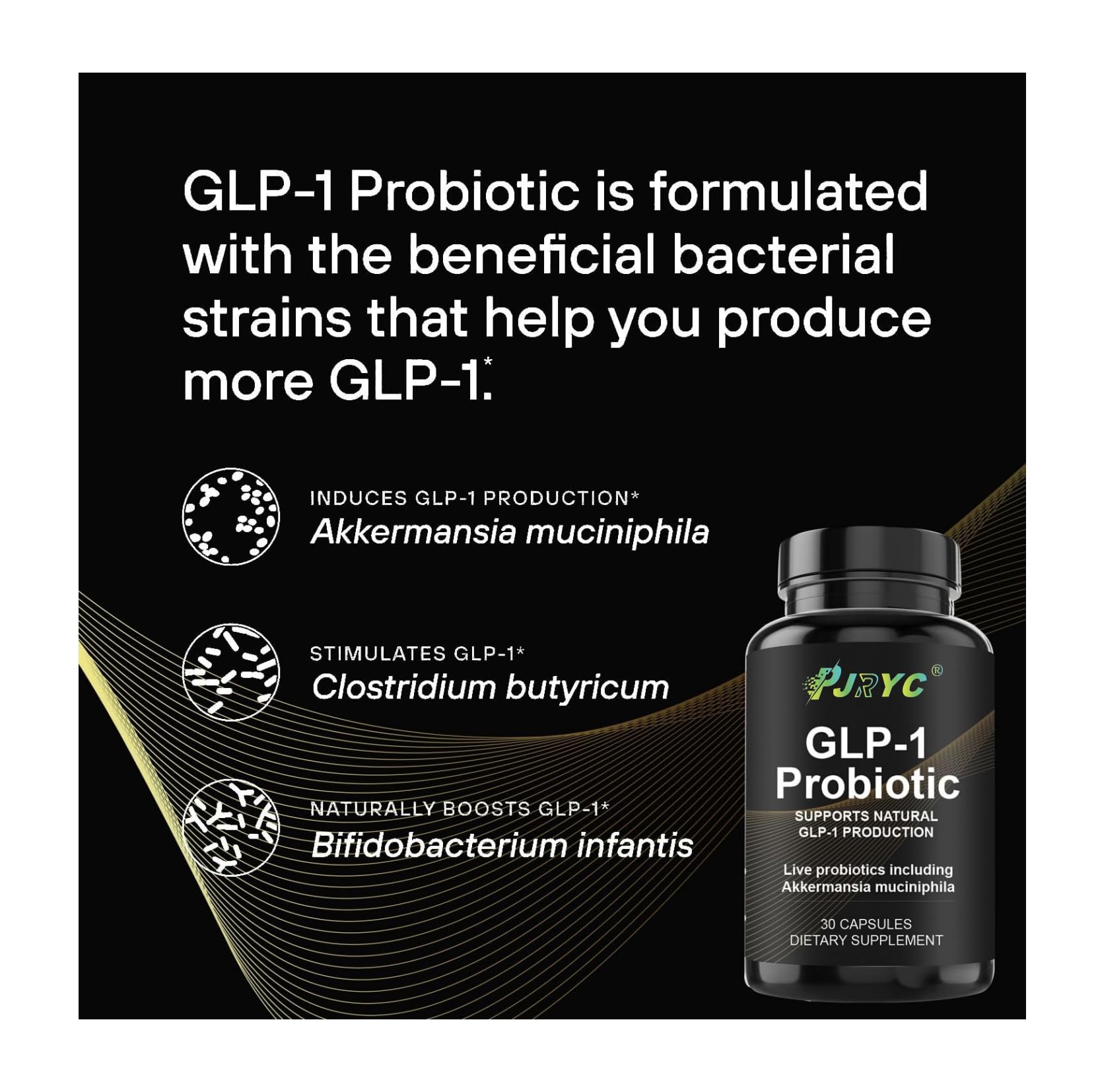 GLP-1 Probiotic 2 Pack - 60 Capsules | Multi-Strain + Prebiotic