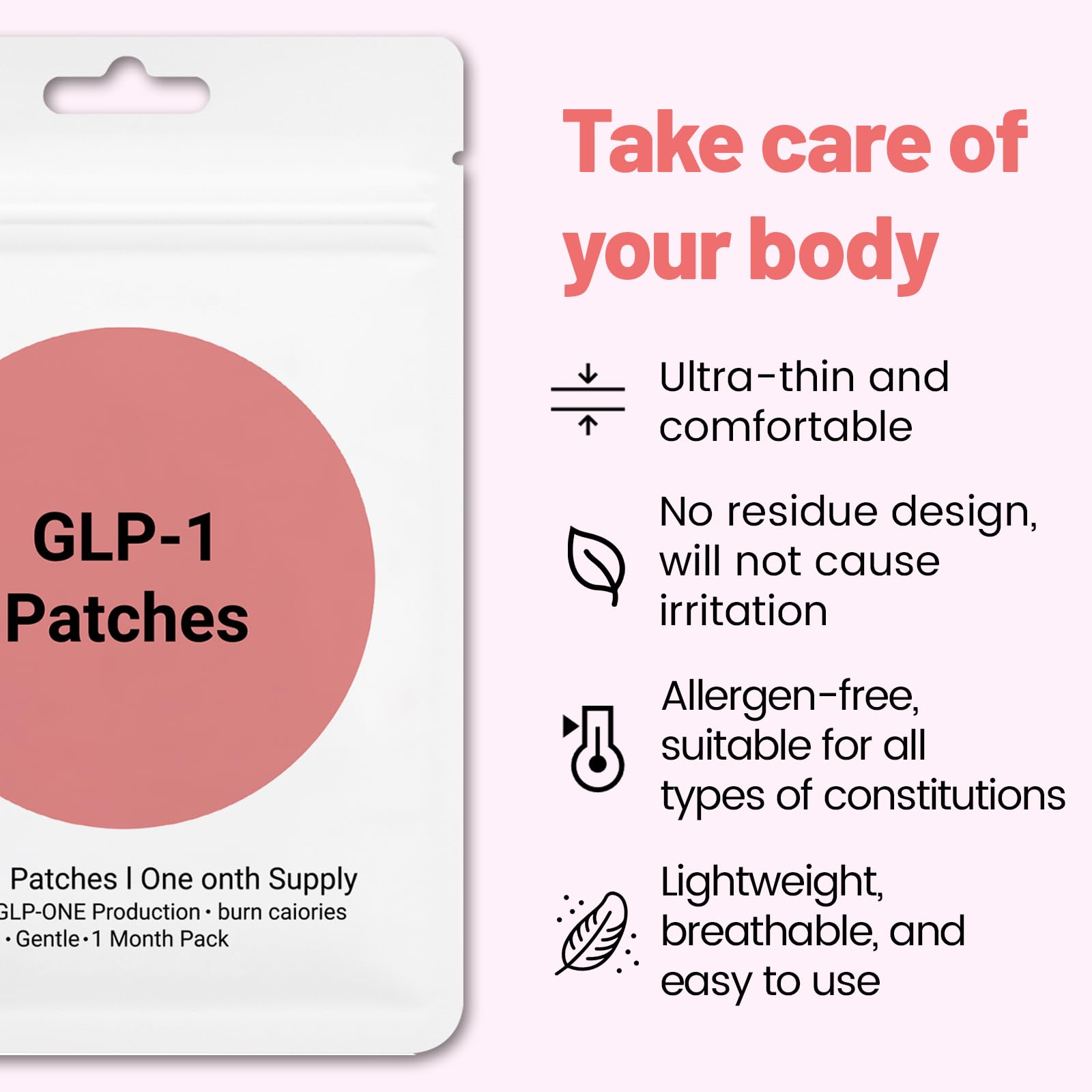 GLP-1 Wellness Patches — Natural Plant Ingredients for Women’s Health & Wellness (30 Count)