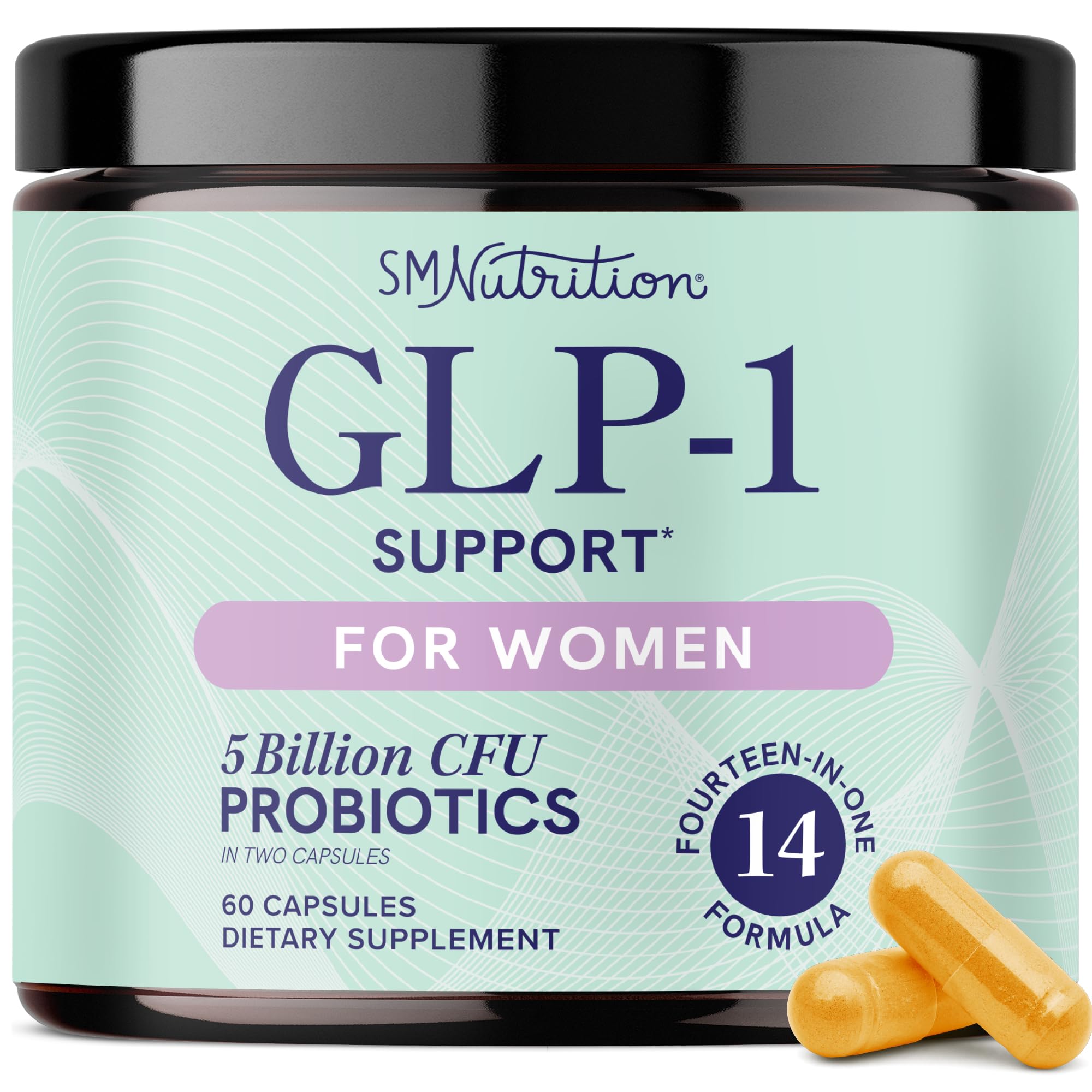 GLP-1 Support for Women | Nutritional Support with Probiotics, Berberine, Cinnamon & More | GLP 1 Supplement for Healthy GLP1 Activity, Digestive Health & Metabolic Balance | Non-GMO | 60 Ct.