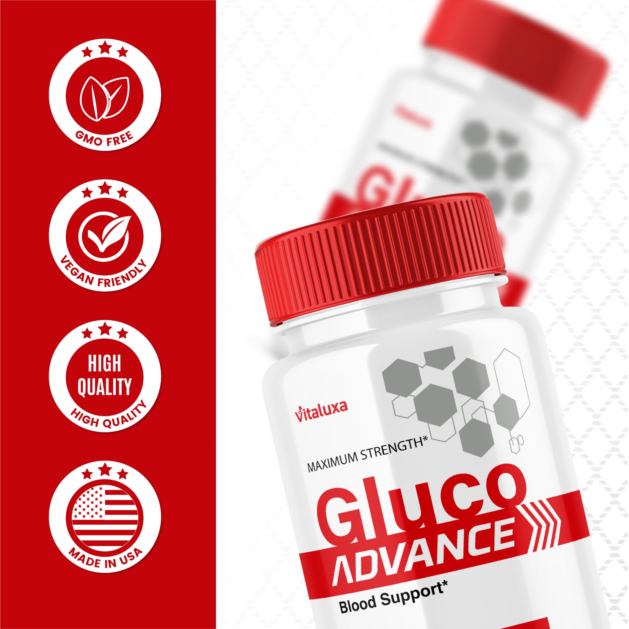 Gluco Advance Capsules (2 Pack) – Blood Support & Joint Health, 120 Ct