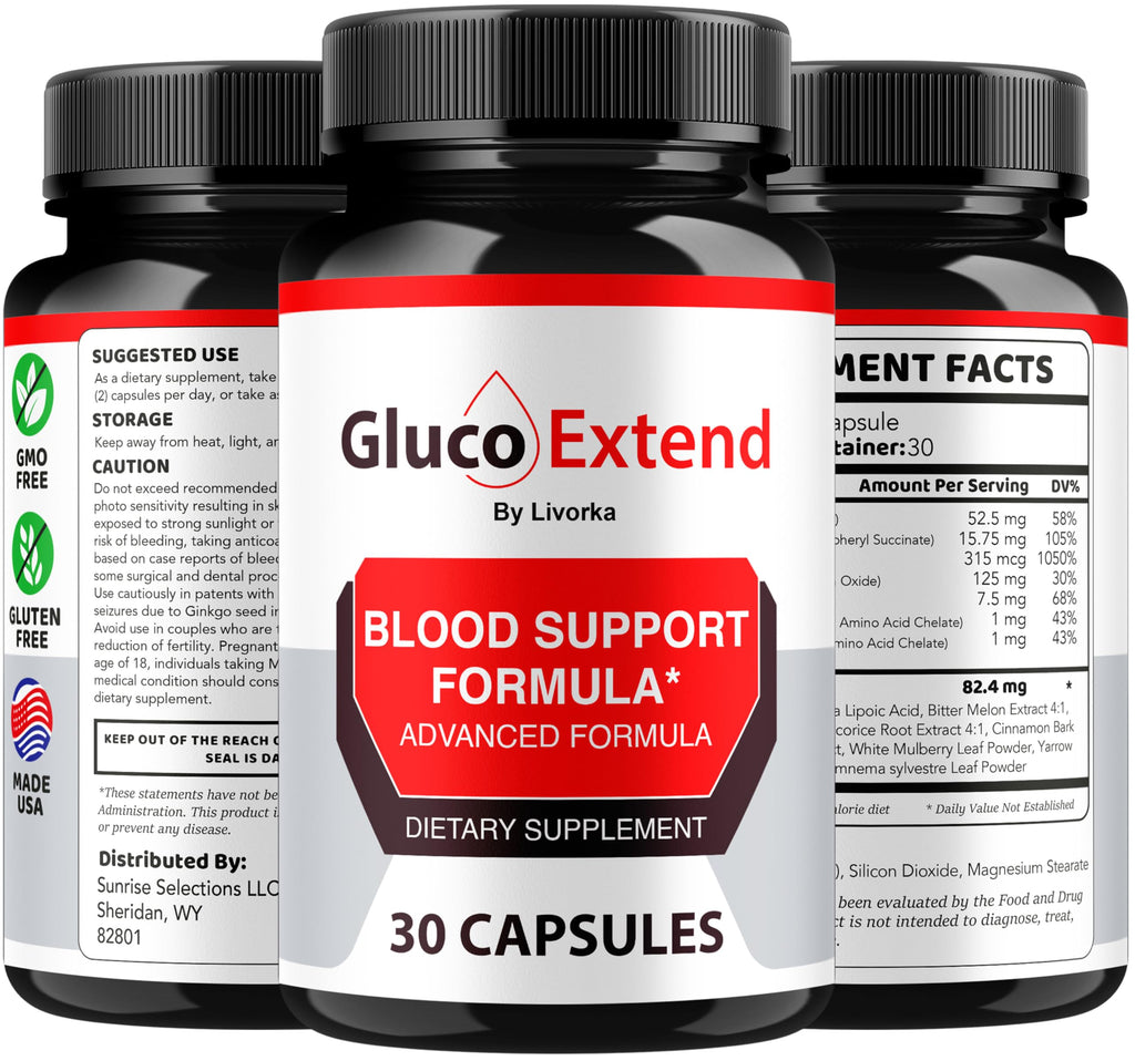 Gluco Extend 3-Pack Capsules - All-Natural Formula for Healthy Levels