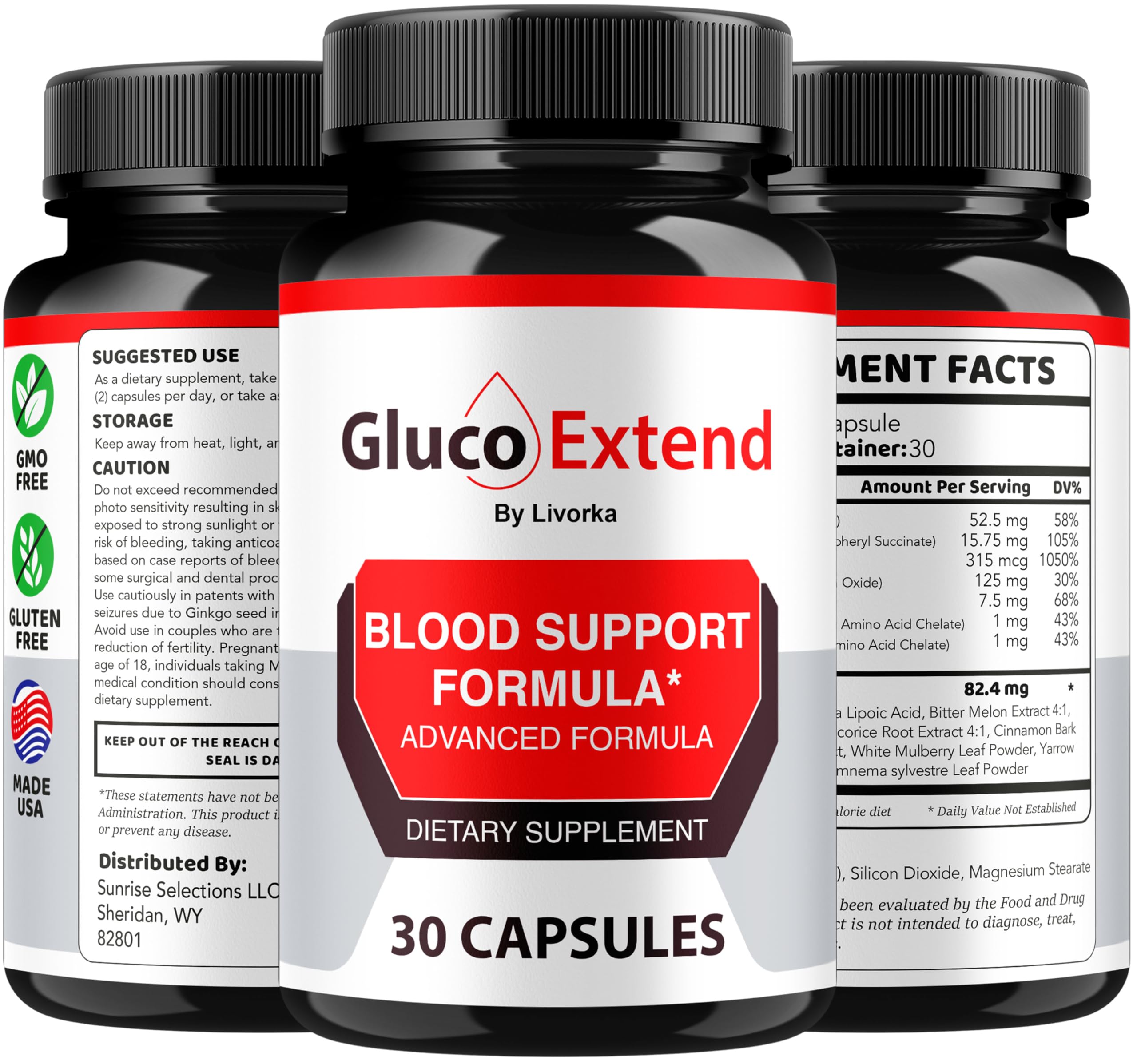 Gluco Extend 3-Pack Capsules - All-Natural Formula for Healthy Levels