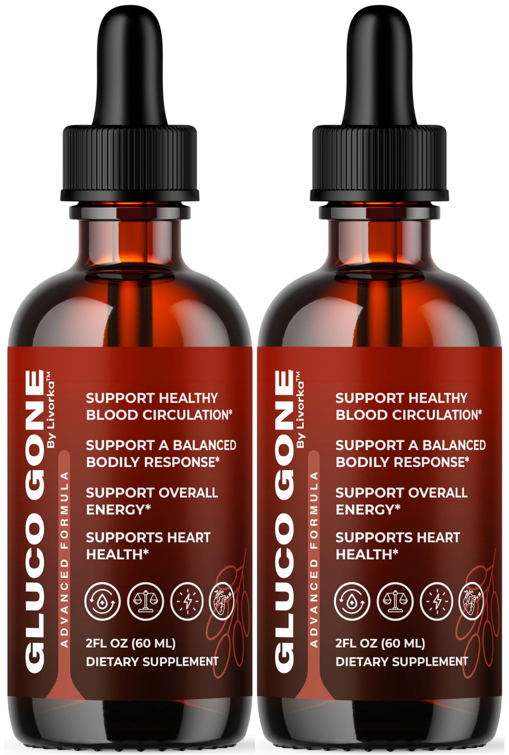 Gluco Gone Drops 2 Pack – Premium All-Natural Liquid Drops