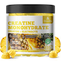 GlucoBio Creatine Monohydrate Gummies (5g) – Pre-Workout Energy, Muscle Growth | Pineapple Electrolyte Gummies 135 Count