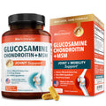 Glucosamine Chondroitin MSM Joint Support – Collagen, Turmeric, Hyaluronic Acid | Gluten Free, Non-GMO, 180 Capsules