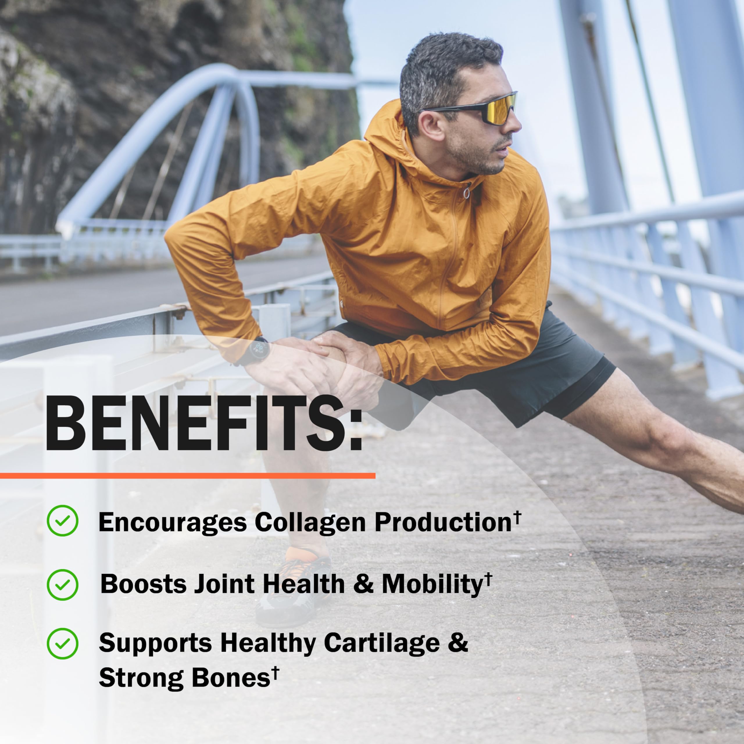 Glucosamine Chondroitin MSM Joint Support – Collagen, Turmeric, Hyaluronic Acid | Gluten Free, Non-GMO, 180 Capsules