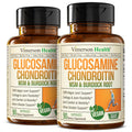 Glucosamine Chondroitin MSM – Vegan Joint Support with Glucosamine Sulfate 1500 mg | 2 Pack