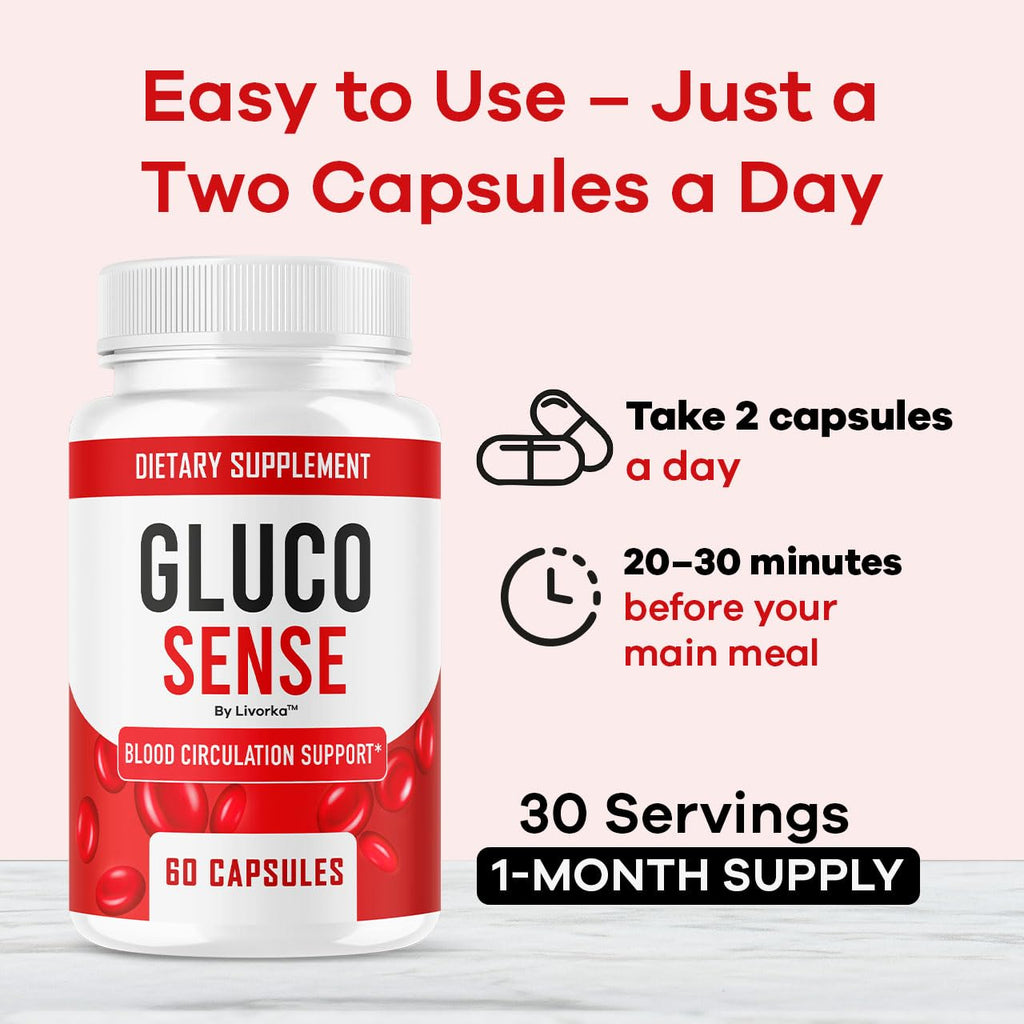 GlucoSense – Official GlucoSense Capsules | Maximum Strength 60 Capsules for 1 Month