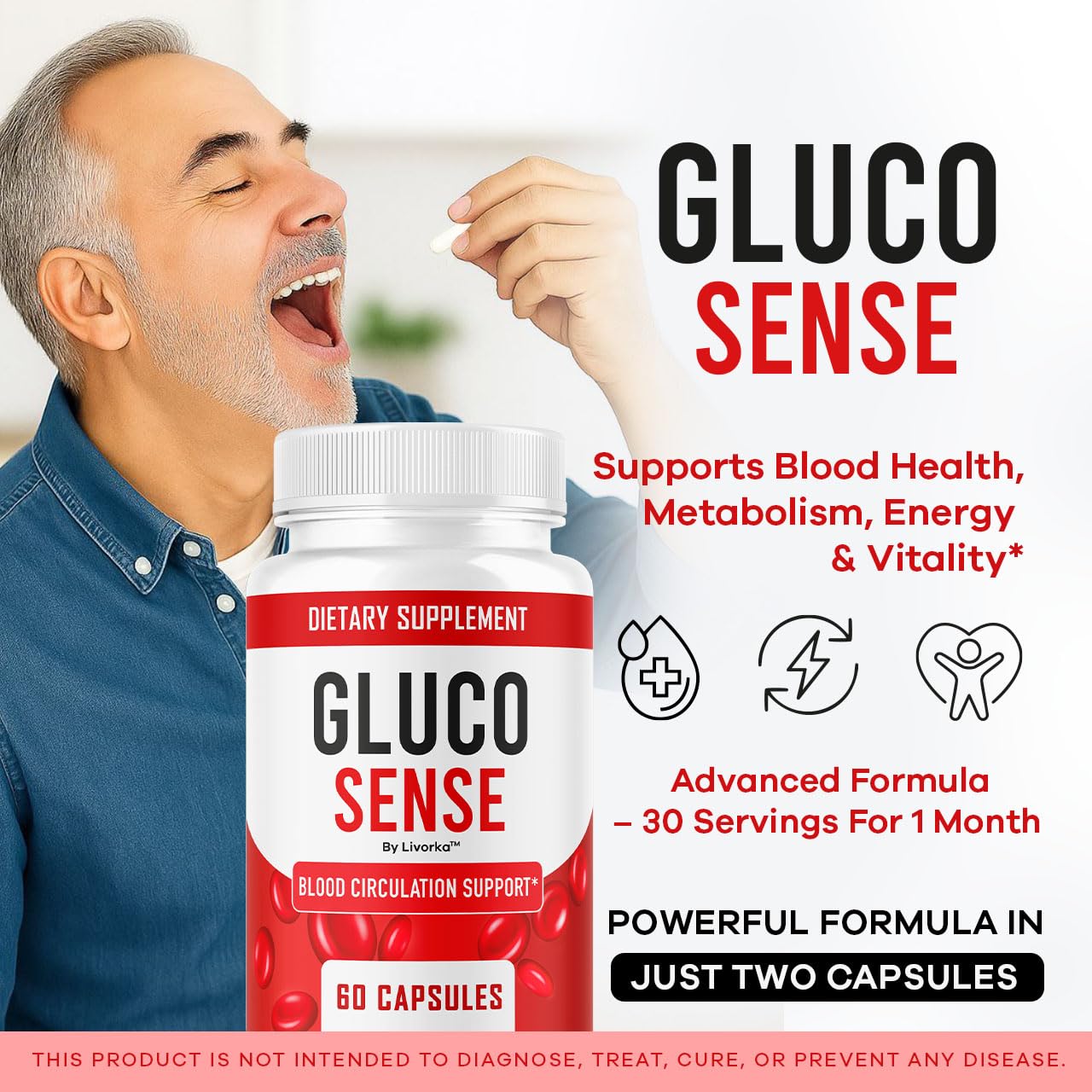GlucoSense 3-Pack Capsules – Maximum Strength 180 Count