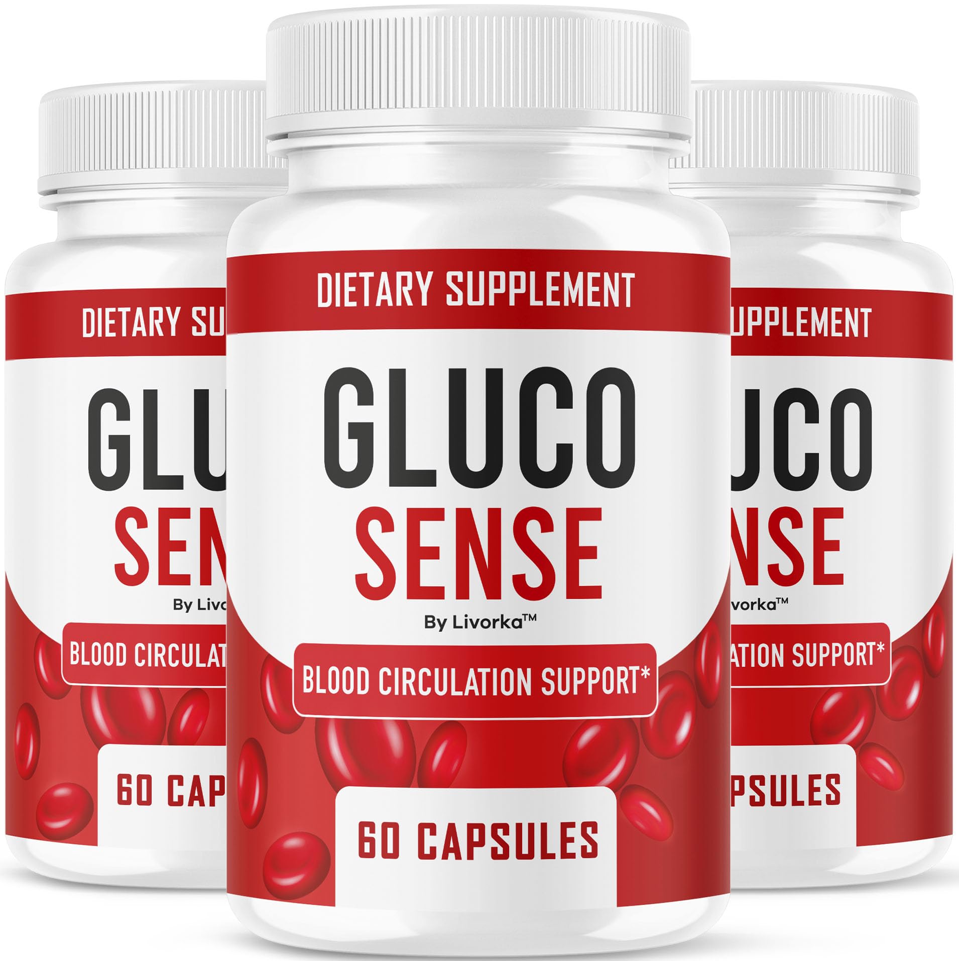 GlucoSense 3-Pack Capsules – Maximum Strength 180 Count