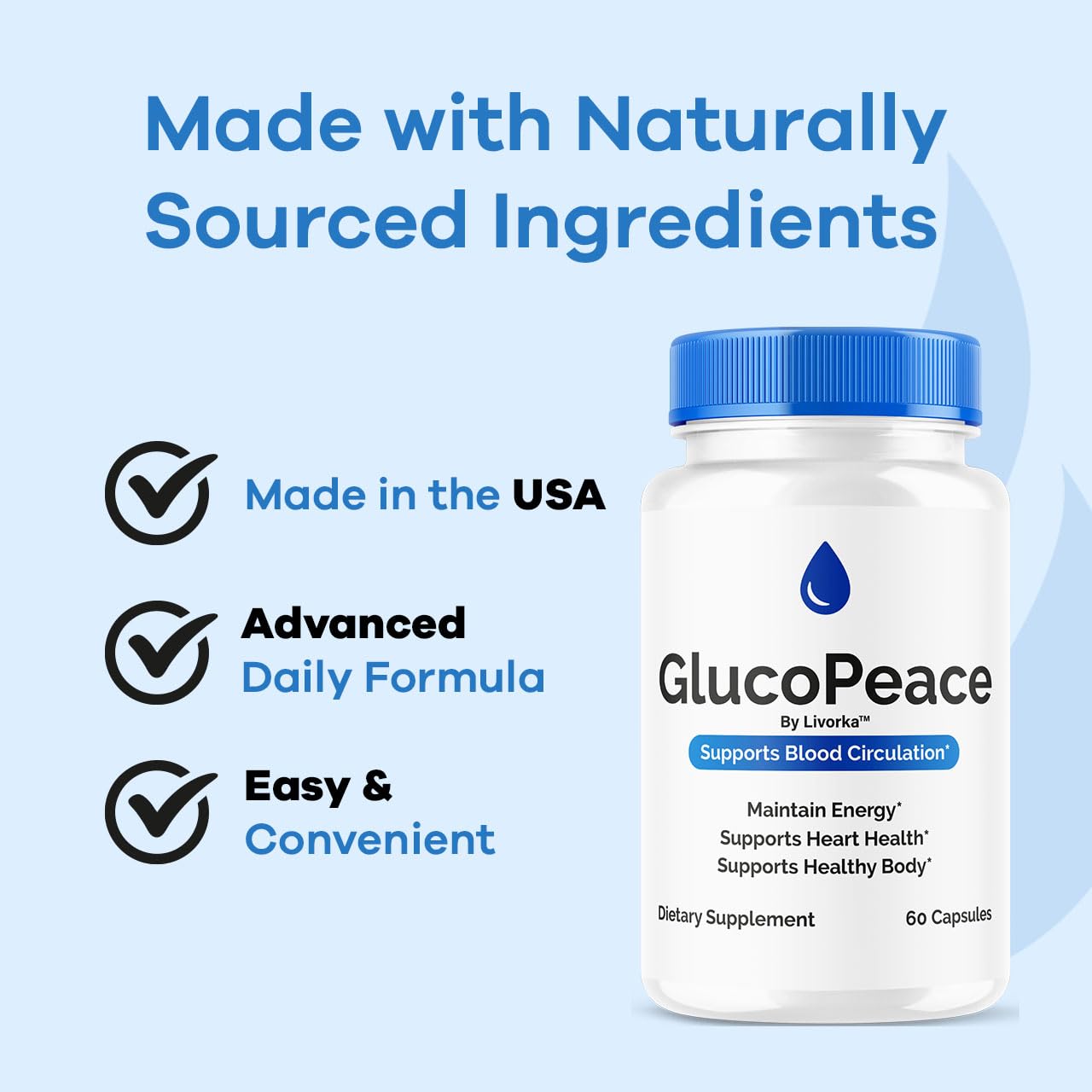 GlucoPeace Capsules (2 Pack) – Circulatory Support, 120 Count