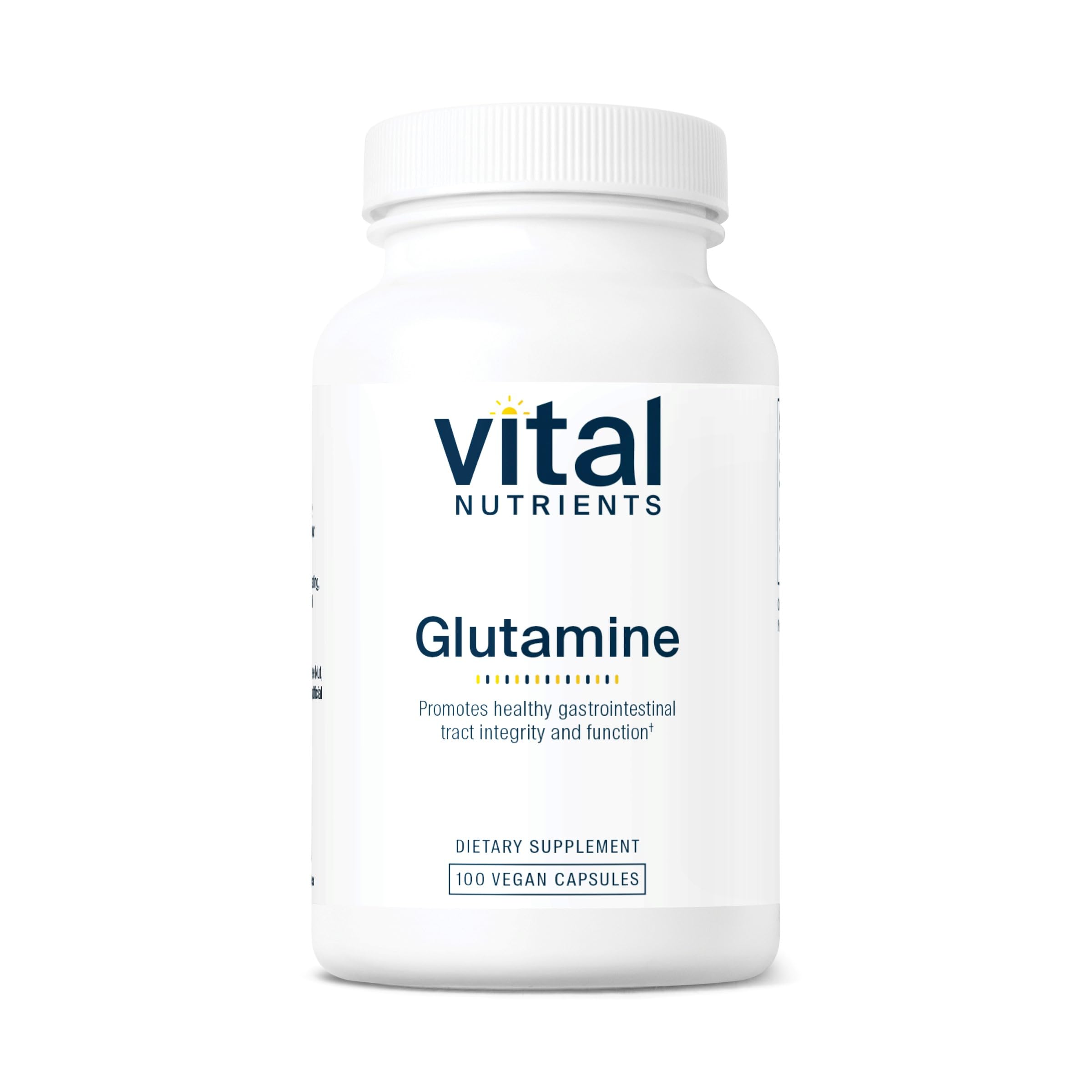 Vital Nutrients Glutamine 3400mg – 90 Capsules | GI Support | Gluten Free | Non-GMO