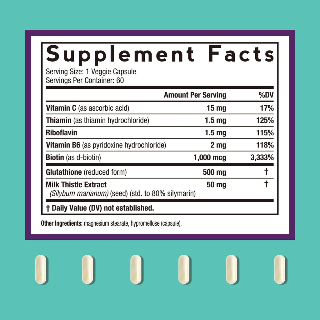 Doctor's Recipes Glutathione 500 mg - 60 Vegan Capsules | Liver & Immune Support