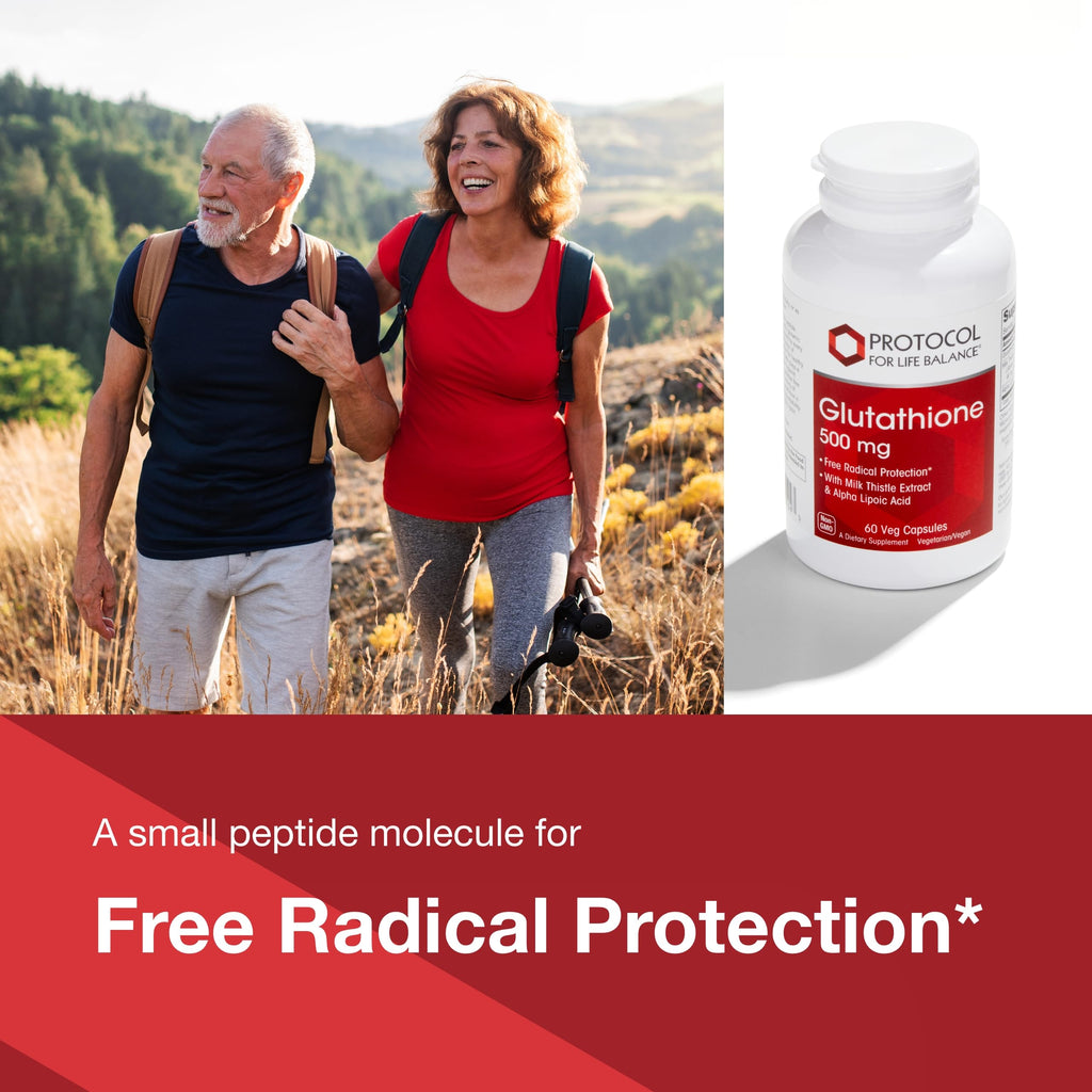 PROTOCOL FOR LIFE BALANCE Glutathione 500mg - Milk Thistle and Alpha-Lipoic Acid - 60 Veg Caps