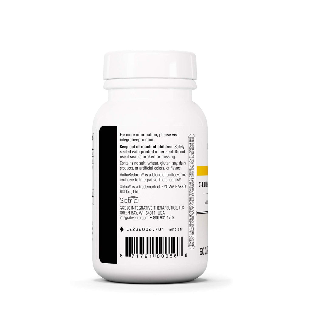 Integrative Therapeutics Glutathione Cell Defense - 60 Capsules | 400 mg Reduced GSH, L-Cysteine, and Anthocyanins
