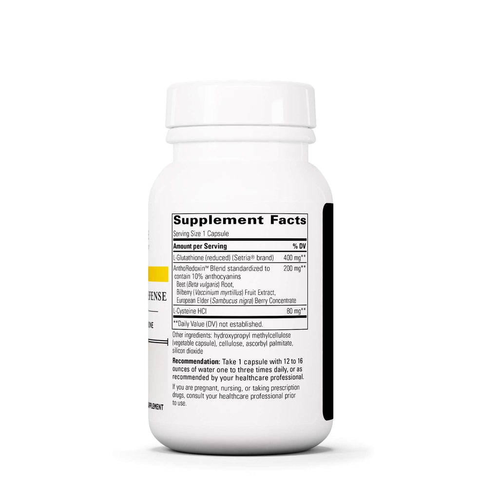 Integrative Therapeutics Glutathione Cell Defense - 60 Capsules | 400 mg Reduced GSH, L-Cysteine, and Anthocyanins