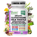 Glutathione NAC Milk Thistle Supplement | Liver Health Support | 32-in-1 Herbal Antioxidant Formula | Halal Vegan Organic Daily Wellness