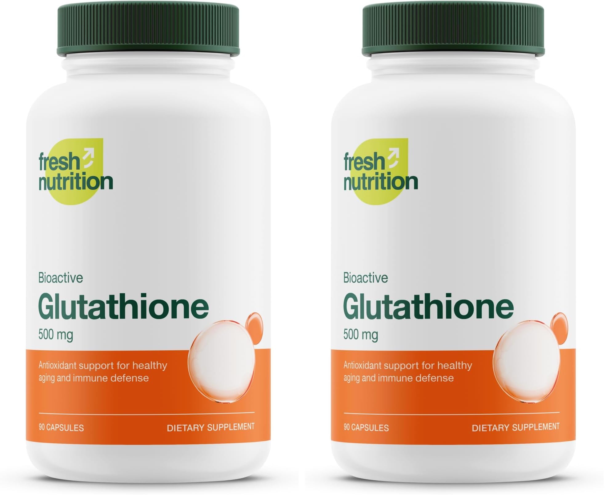 Glutathione Reduced Capsule | DNA Verified, Strongest Potency, Vegan & Non-GMO (Pack of 2)