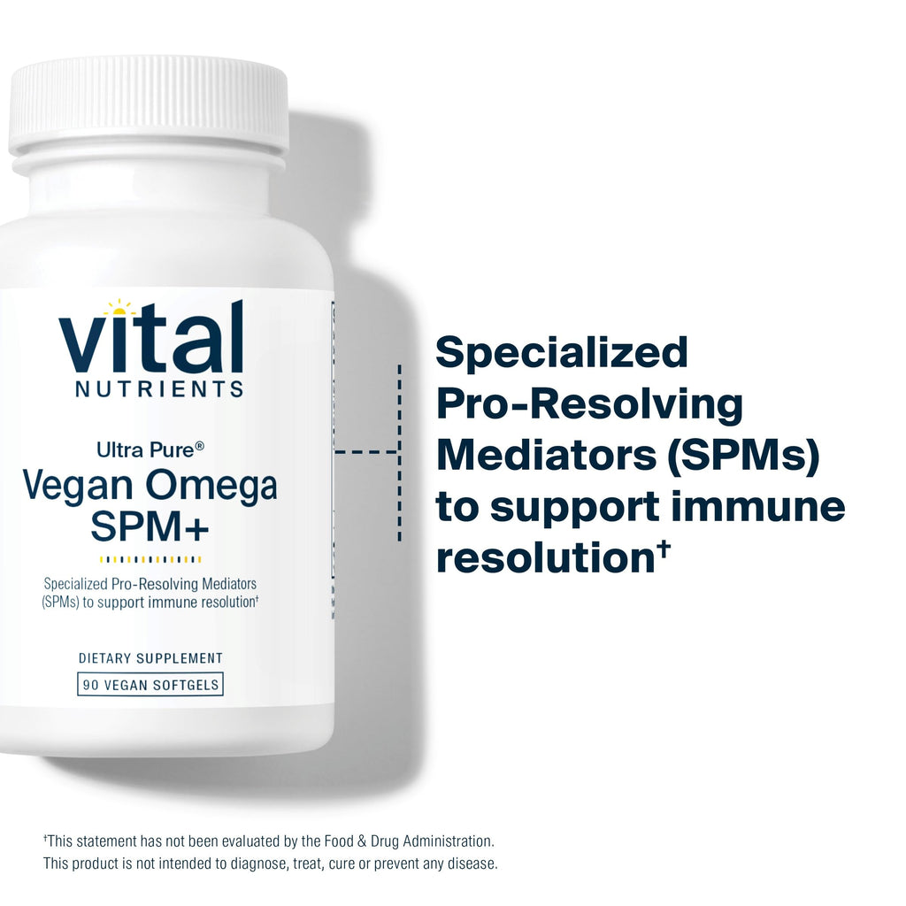 Vital Nutrients Ultra Pure® Vegan Omega SPM+ – Vegan Omega-3 with SPM, 90 Mini Softgels
