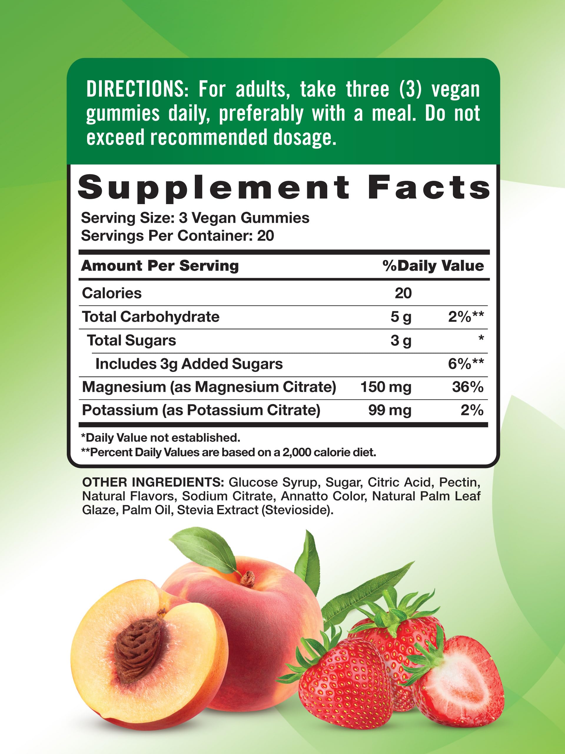 Nature's Truth Potassium Magnesium Citrate Gummies - 60 Count | Vegan, Non-GMO & Gluten Free
