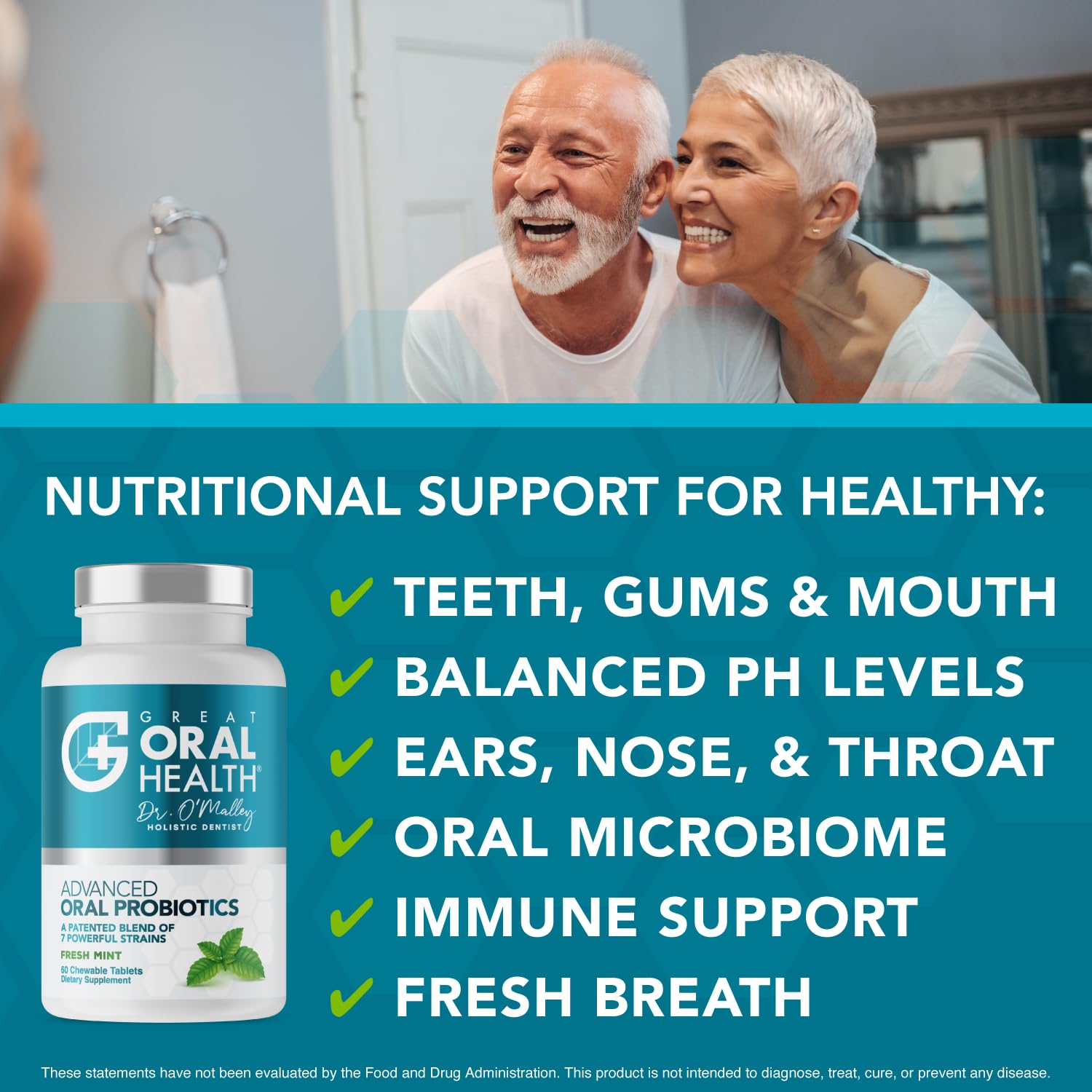 Oral Probiotics for Bad Breath – BLIS K12 & M18, 60 Mint Chewables (3pk)