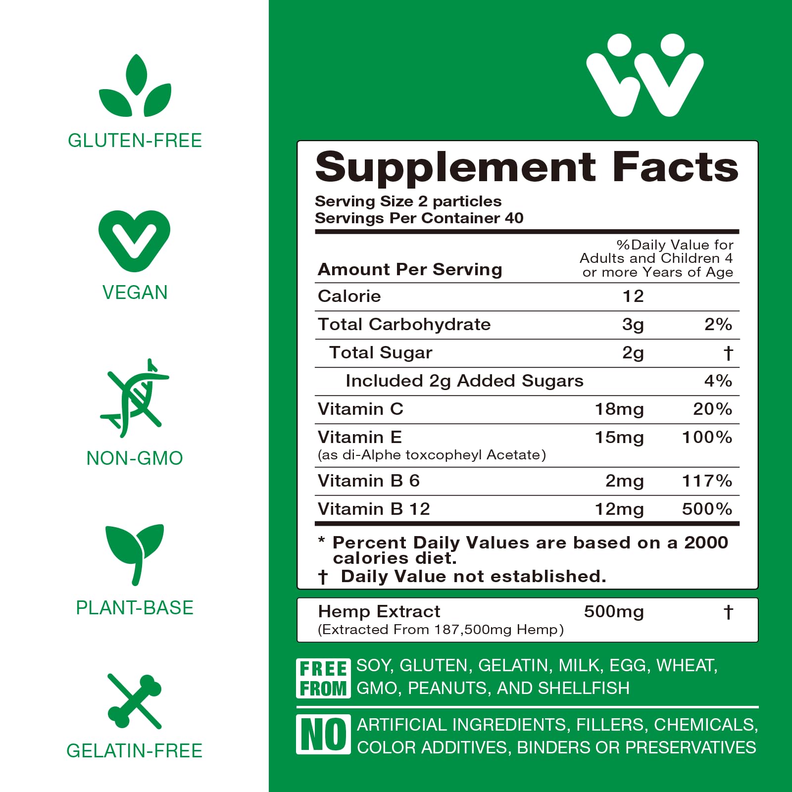 WACHRAY Nutrition: 3 Packs Organic Hemp Gummies – 7.5M High Strength Hemp Oil Infused, 240 Gummies per Bottle