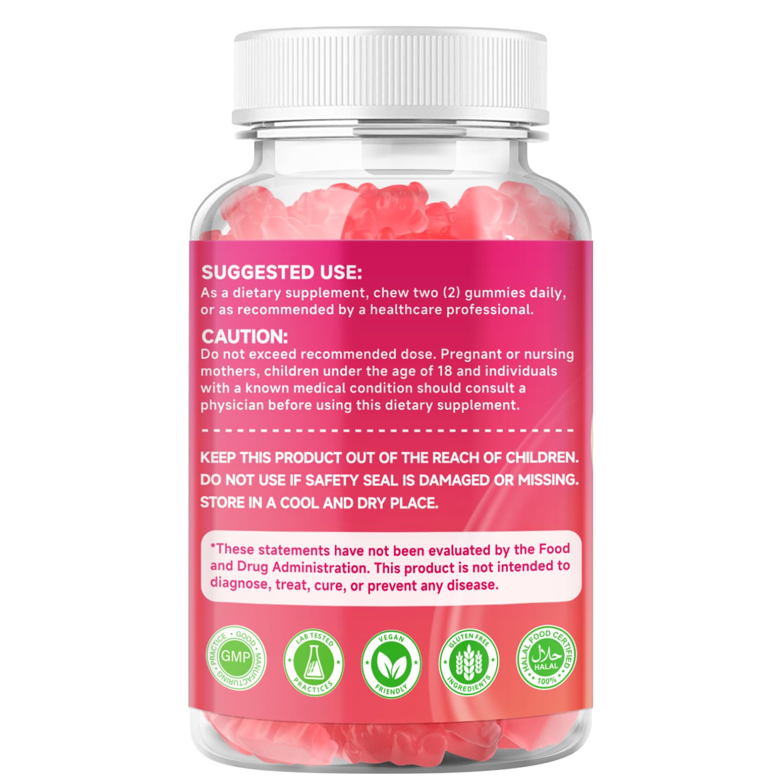 2-Pack Myo-Inositol and D-Chiro Inositol Gummies – 40:1 Ratio, Raspberry Flavor, 120 Count