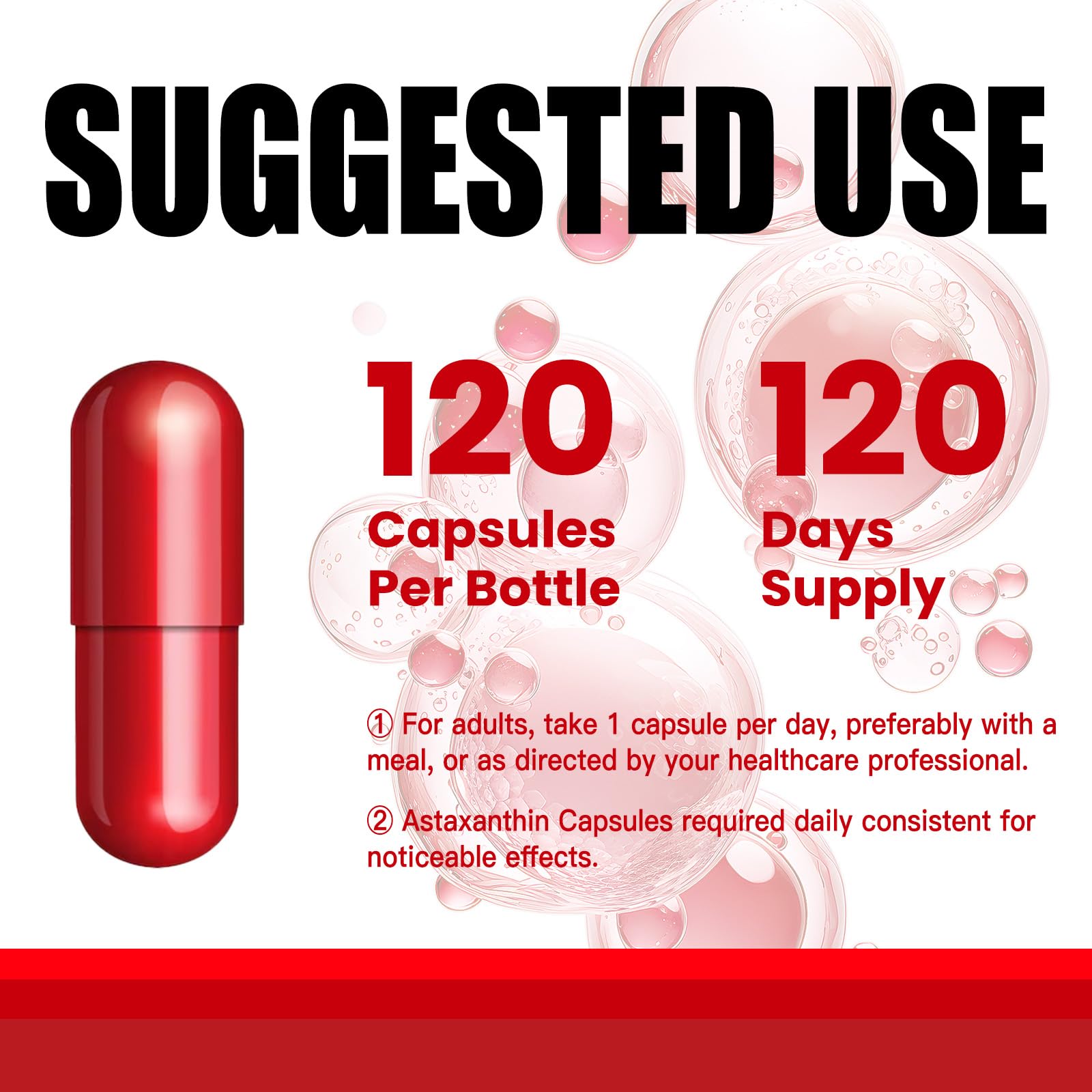 Fleamart Astaxanthin 12mg with Vitamin E & C – 120 Capsules (Vegan, Gluten Free, Non-GMO)